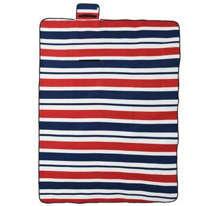 vidaXL picnict&aelig;ppe 200x150 cm foldbart fl&oslash;jl stribet r&oslash;d og bl&aring;