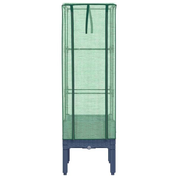 vidaXL h&oslash;jbed med drivhusovertr&aelig;k 40x40x140 cm rattan-look