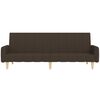 vidaXL 2-personers sovesofa med fodskammel stof m&oslash;rkebrun