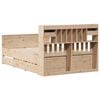 vidaXL seng med reol uden madras 140x190 cm massivt fyrretr&aelig;