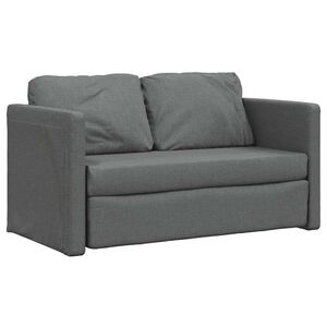 vidaXL 2-i-1 sovesofa 112x174x55 cm stof m&oslash;rkegr&aring;