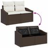 vidaXL Havesofa Sæt med pude 8 pcs Brun 55 x 62 x 69 cm Poly rattan