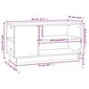 vidaXL tv-bord 80x35x40,5 cm massivt fyrretr&aelig; sort
