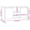 vidaXL tv-bord 102x37,5x52,5 cm konstrueret træ sort