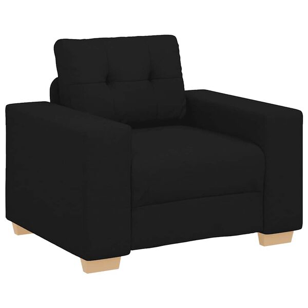 vidaXL sofastol 60 cm stof sort