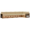 vidaXL Udend&oslash;rs sofagruppe med pude 6 pcs Naturlig og Beige