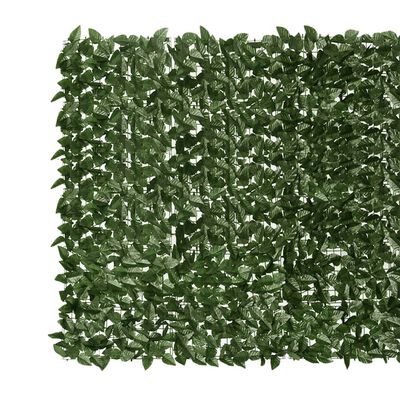 vidaXL altanafskærmning 600x150 cm mørkegrønne blade
