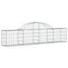 vidaXL buede gabionkurve 9 stk. 200x30x40/60 cm galvaniseret jern