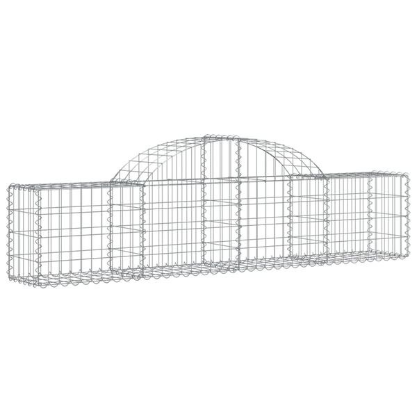 vidaXL buede gabionkurve 9 stk. 200x30x40/60 cm galvaniseret jern