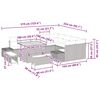 vidaXL Havesofa S&aelig;t med pude med opbevaring 12 pcs Beige Poly rattan