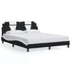 vidaXL sengeramme uden madras Viana 152x203 cm kunstl&aelig;der sort og hvid