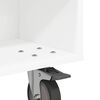vidaXL Sidebord med hjul Hvid 50,5 x 50 x 30 cm Konstrueret tr&aelig;