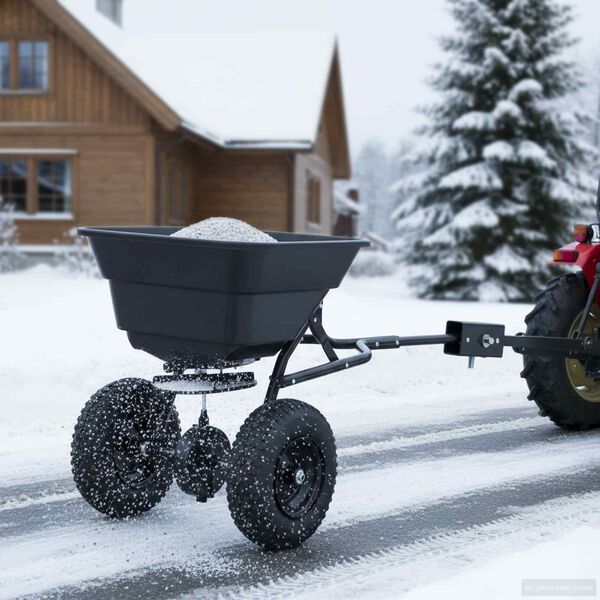 vidaXL Spredere Sort 106 x 53 x 75 cm PVC og Stål