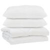 vidaXL Dyne med pude 3 stk. Hvid Mikrofiber
