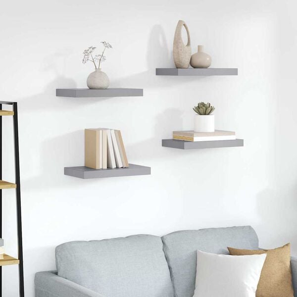 vidaXL v&aelig;ghylder 4 stk. 23x23,5x3,8 cm MDF gr&aring;