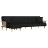 vidaXL L-formet sovesofa 279x140x70 cm stof sort