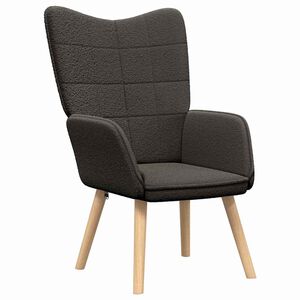 vidaXL l&aelig;nestol M&oslash;rkegr&aring; 62 x 67 x 95,5 cm Sherpa-stof