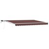 vidaXL Manuel markise-ramme med LED-lys Brun og hvid 4 &times; 3 m