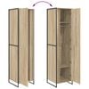 vidaXL Warderobe med dør 2 pcs Sonoma 50 x 50 x 200 cm Konstrueret træ