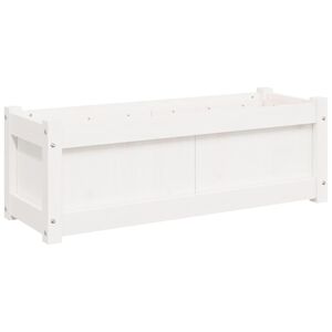 vidaXL plantekasse 90x31x31 cm massivt fyrretr&aelig; hvid