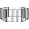 vidaXL Hunded&oslash;r 6 stk. Sort 100 x 80 cm Galvaniseret st&aring;l