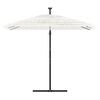 vidaXL haveparasol med stålstang 246x246x230 cm hvid