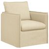 vidaXL Sofa 140cm 2 pcs Creme Metal