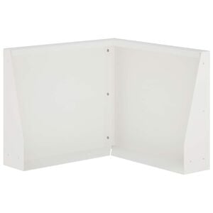 vidaXL St&oslash;ttemur 50 x 50 x 30 cm St&aring;l Hvid