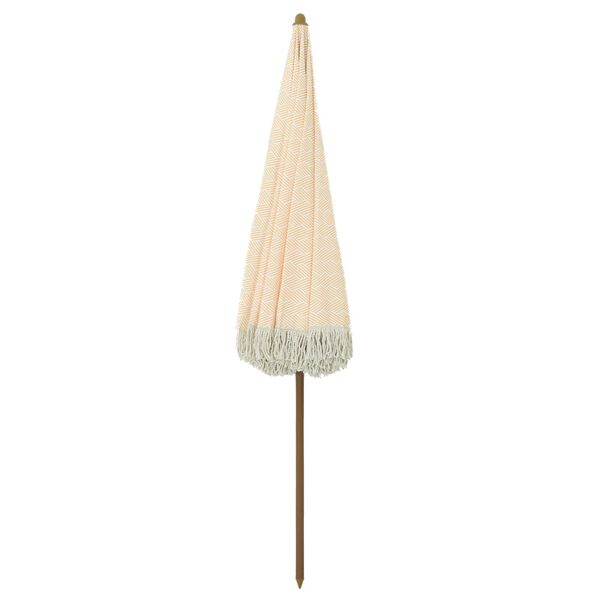 vidaXL Parasol Gul og Hvid Ø 205 x 209 cm Stål