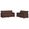 vidaXL Sofa S&aelig;t 2 pcs Brun Kunstl&aelig;der