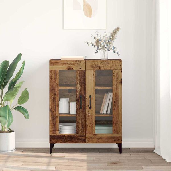 vidaXL Sideboard Gammelt tr&aelig; 69,5 x 34 x 90 cm Ingeni&oslash;rt tr&aelig; og jern