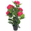 vidaXL kunstig hortensia-plante med urtepotte 60 cm r&oslash;d