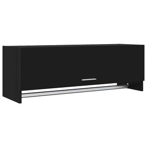 vidaXL garderobeskab 100x32,5x35 cm konstrueret tr&aelig; sort