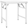 vidaXL foldbart arbejdsbord til k&oslash;kken 85x60x80 cm rustfrit st&aring;l