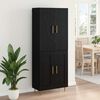 vidaXL Highboard Sort eg 69,5 x 34 x 180 cm Konstrueret tr&aelig;