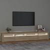 vidaXL tv-skab med LED-lys 240x35x40 cm sonoma-eg
