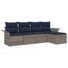 vidaXL Havesofa S&aelig;t 5 stk. Gr&aring; polyrattan