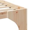 vidaXL Gulv seng ramme Brun 200 x 200 cm Massivt fyrretræ