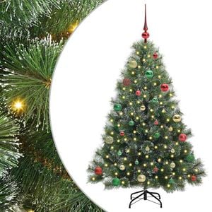 vidaXL Kunstigt juletr&aelig; med 150 LED'er Gr&oslash;n 150 cm PE og PVC