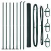 vidaXL Hegn med stolper Grøn 1.4 x 10 m PVC-belagte stål