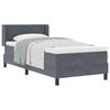 vidaXL Box spring seng med hovedg&aelig;rde M&oslash;rkegr&aring; 190 x 90 cm Fl&oslash;jl