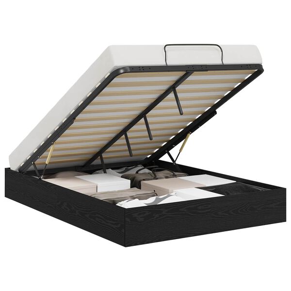 vidaXL Ottoman Sengestel Sort Eg 203 x 140 x 25 cm Konstrueret tr&aelig;