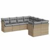 vidaXL sofas&aelig;t til haven 8 dele med hynder polyrattan beige