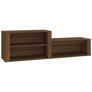 vidaXL skoskab 150x35x45 cm konstrueret tr&aelig; brun egetr&aelig;