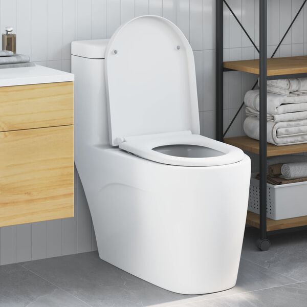 vidaXL Toilet s&aelig;de Hvid 49 x 36 x 4 cm Duroplast