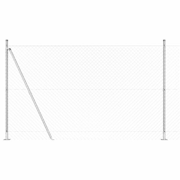 vidaXL Hegnsp&aelig;l S&oslash;lv 10 x 1,5 m (40 x 40 mm mesh) St&aring;l
