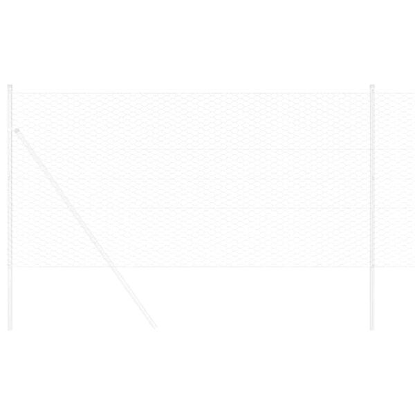 vidaXL Hexagon Hegn S&oslash;lv 1,2 x 10 m Galvaniseret st&aring;l