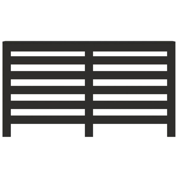vidaXL radiatorskjuler 149x20x82 cm konstrueret tr&aelig; sort