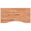 vidaXL skrivebordsplade 80x(36-40)x2,5 cm massivt b&oslash;getr&aelig;