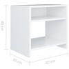 vidaXL sengeborde 2 stk. 40x30x40 cm konstrueret træ hvid